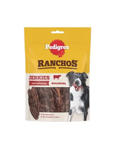 PEDIGREE Ranchos Jerkies 7x180 g recompense fara cereale pentru caini adulti cu vita