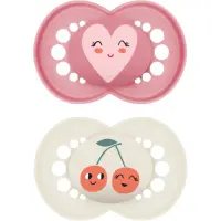 MAM Original 6+ months suzetă Pink/ Beige 2 buc
