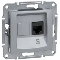 Priza simpla date, Rj45 Cat.5E Utp Schneider Sedna SDN4300160, aluminiu