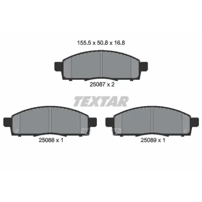 Set placute frana, frana disc TEXTAR 2508701
