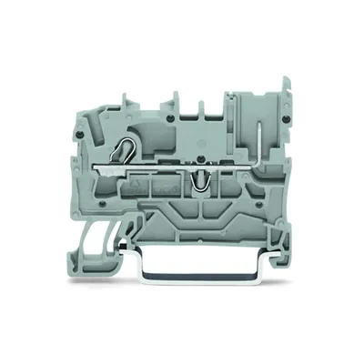 1-conductor/1-pin carrier terminal block; for DIN-rail 35 x 15 and 35 x 7.5; 2.5 mm²; Push-in CAGE CLAMP®; 2,50 mm²; gray
