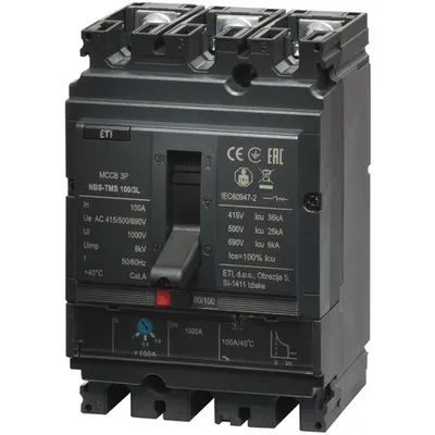 Intrerupator de circuit In car NBS-TMS 100/3L 100A 3P 004673007