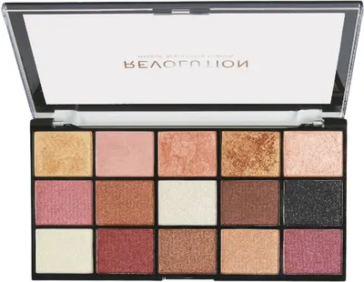Makeup Revolution Reloaded - Paletă de farduri pentru ochi Affection, 15 culori