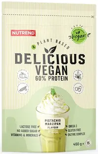 Delicious Vegan Protein, fistic cu marțipan, 450 g, Nutrend
