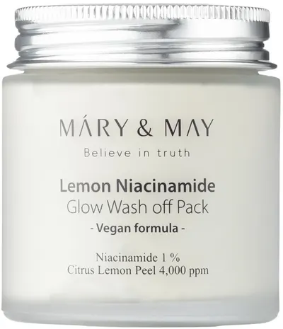 Mary&May Mască facială de curățare Lemon Niacinamide Glow, 125 g