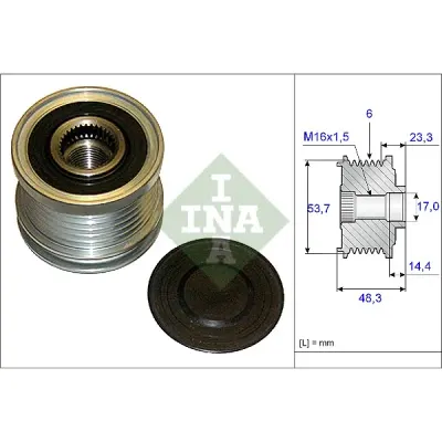 Sistem roata libera, generator INA 535 0204 10
