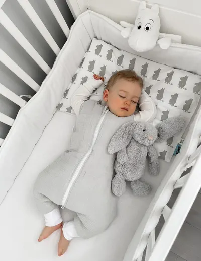 Sac de dormit cu picioare bumbac muselina 0.5 Tog Glacier Gri M 36 luni