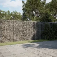 Gossi cos gabion cu capac, argintiu, 900x50x200 cm, fier galvanizat
