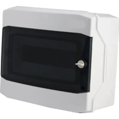 Dulap distrib. apl. IP65, 12UH, 1 rand, cu usa transparenta