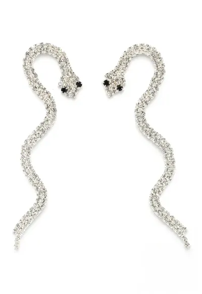 Cercei lungi Slithering Serpent - Transparent