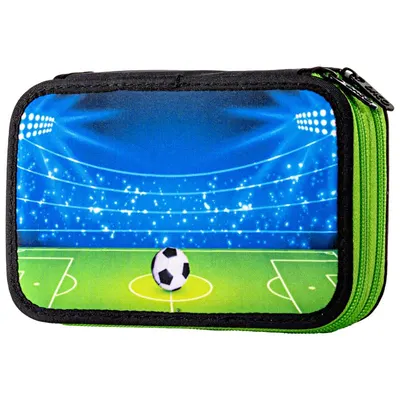 Penar echipat, 37 piese, 2 fermoare, 19.5x13x5cm, Stadion, PE2007E, Daco