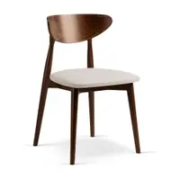 Scaun de dining crem/în culoare naturală stivuibil din lemn de fag Leon – Micadoni