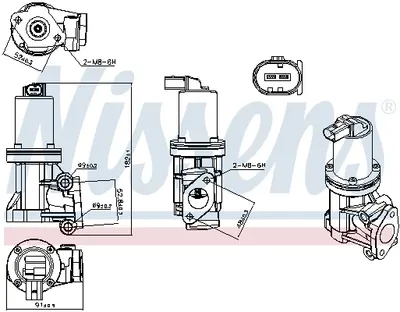 Supapa Egr Potrivit Hyundai Accent Iii, Getz, I10 I, I30; Kia Cee D, Picanto, Pro Cee D, Rio Ii 1.1d 1.5d 1.6d 03.03