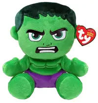 Jucărie de pluș TY Toys Beanie Babies Soft - Hulk, 15 cm