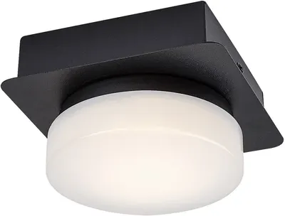 LED Plafon Rabalux - Attichus 75001, IP 44, 5 W, negru mat