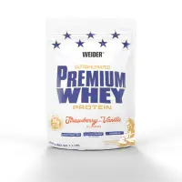 Proteine din zer, Weider, Premium Whey, căpșuni-vanilie, 500 g