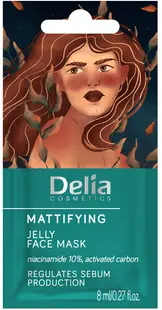 Masca de fata matifianta, 8ml, Delia Cosmetics