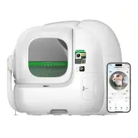 Litiera smart cu autocuratare PETKIT Purobot Max Pro 2 with Camera Self-Cleaning pentru pisici, Recunoastere faciala, 8L