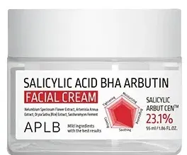 APLB Cremă de față Salicylic Acid BHA Arbutin, 55 ml