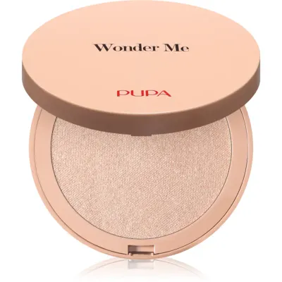 PUPA Milano Wonder Me Glow Pudra compacta ce ofera luminozitate culoare 102 - Pure Gold 7.5 g