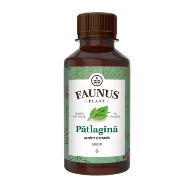 Sirop pentru tuse de Patlagina cu miere si propolis, 200ml, Faunus Plant