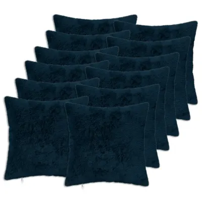 vidaXL Husă pentru pernă 12 buc. HEERLEN Albastru marin 45 x 45 cm