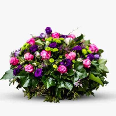 Aranjament funerar in nuante de mov