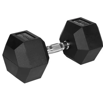 Gantera Dumbbell Hex Fonta Cauciucata 22.5KG Rebel Active RBA-2325-25
