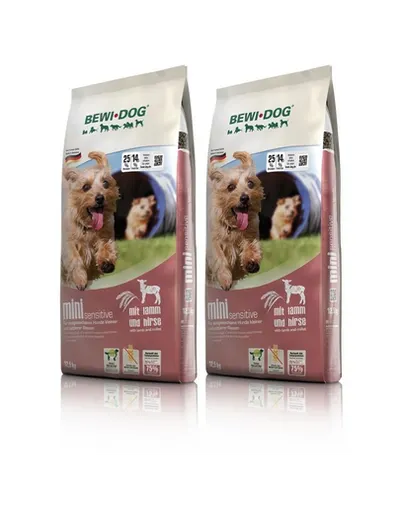 BEWI DOG Mini Sensitive 2 x 12,5 kg hrana uscata caini adulti talie mica, cu miel si mei