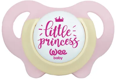 Suzetă Wee Baby - Roz, 0-6 luni, galben și roz