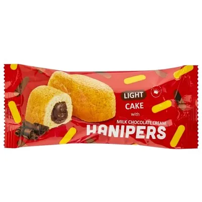Prăjitură cu vanilie și umplutură cacao Hanipers, 36 g Engros