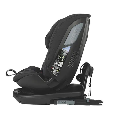 Scaun auto rotativ iSize Coccolle Velsa Jet Black cu isofix, top-tether, protectie la impact lateral, reglabil
