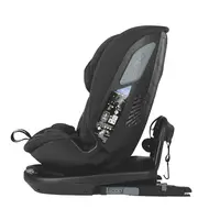 Scaun auto rotativ iSize Coccolle Velsa Jet Black cu isofix, top-tether, protectie la impact lateral, reglabil