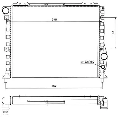Radiator apa racire motor ALFA ROMEO 164, 75, 90 1.8-3.0 intre 1984-1998