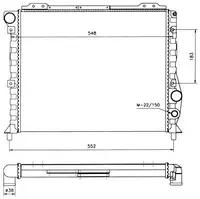 Radiator apa racire motor ALFA ROMEO 164, 75, 90 1.8-3.0 intre 1984-1998