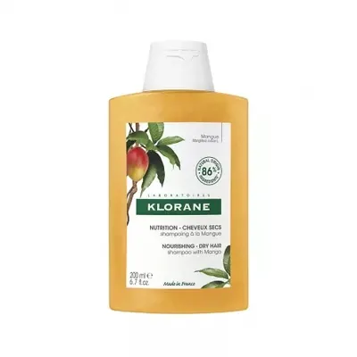 Sampon Hranitor cu Unt de Mango pentru Par Uscat, 200 ml, Klorane