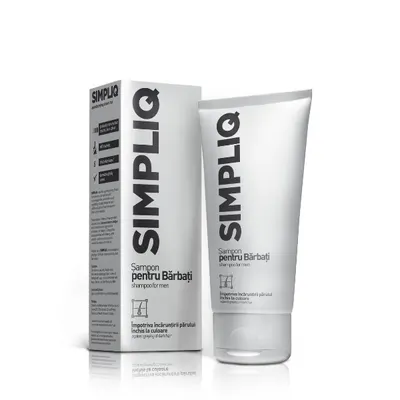Simpliq sampon impotriva incaruntirii parului inchis la culoare, 150ml, Aflofarm
