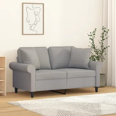 vidaXL Perne decorative, 2 buc., gri deschis, 40x40cm, material textil