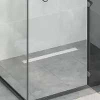 vidaXL 2 în 1 Drenaj pentru duș Argintiu 80 cm Oțel inoxidabil 304