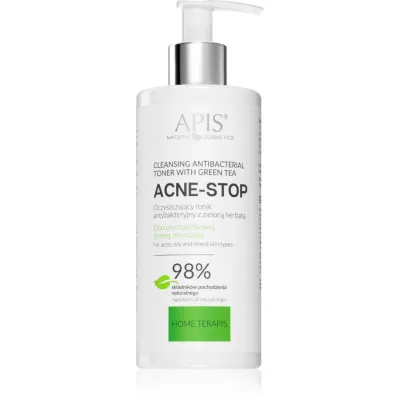 Apis Natural Cosmetics Acne-Stop Home TerApis demachiant calmant tonic pentru ten gras si problematic 300 ml