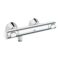 Baterie de dus Grohe Grohterm 34793000, montaj pe perete, termostat, siguranta 38 grade, cartus ceramic, protectie reflux, Crom