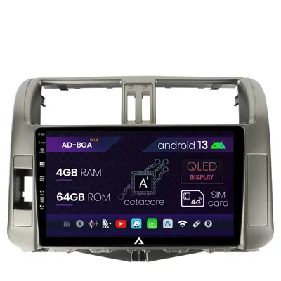 Navigatie Toyota Land Cruiser Prado J150 (2009-2013), Android, A-Octacore 4GB RAM + 64GB ROM, 9 Inch - AD-BGA9004+AD-BGRKIT070