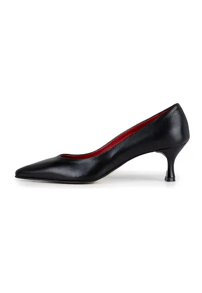 Pantofi din piele cu varf ascutit Evancelisa - Negru