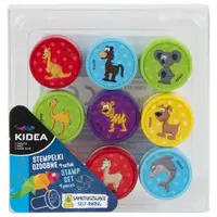 Stampile Kidea - Animale (leu, tigru, elefant, iepuras, vulpe, caine, pinguin, maimuta si panda), 9 buc.