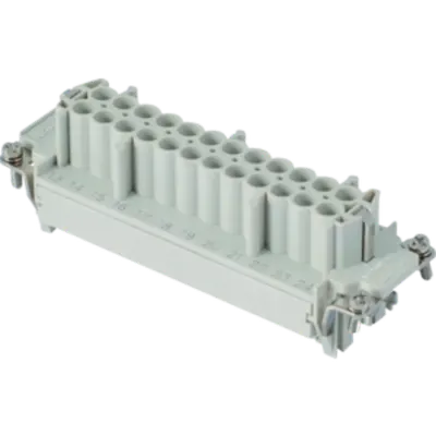 Insert pentru conector Mama - 104X27 - 10P + 2P (AUX) + E 16A 830V / 8kV / 3 - CRIMP CONNECTION - GRI