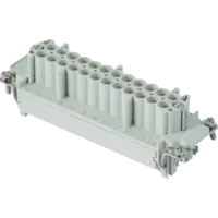 Insert pentru conector Mama - 104X27 - 10P + 2P (AUX) + E 16A 830V / 8kV / 3 - CRIMP CONNECTION - GRI