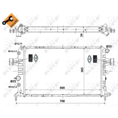 Radiator, racire motor NRF 58178