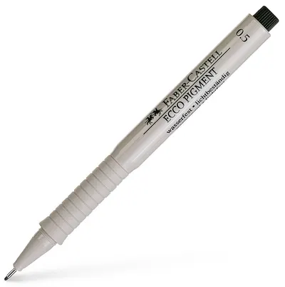 Liner Faber-Castell Ecco-Pigment - 0.5 mm, negru