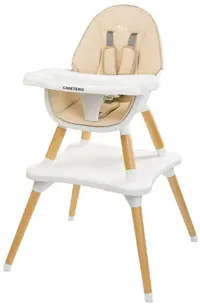 Scaun de masă pentru copii 2 în 1 Caretero - Tuva, Beige