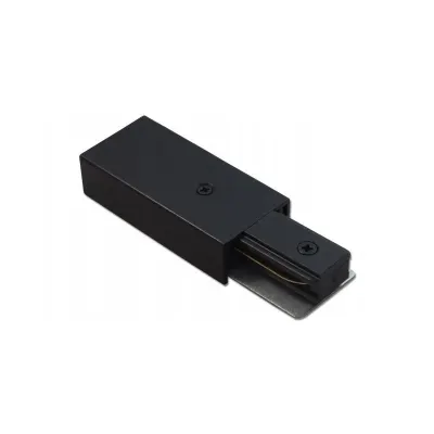 Conector de alimentare sina monofazata, metal, ABS, cupru, terminal de putere, negru